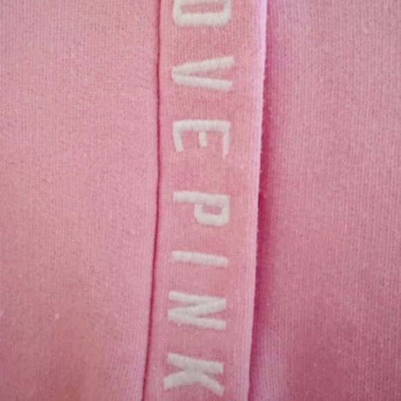 VS PINK Pastel Pink Colorblock Quarter Zip Sweatshirt S Preppy Soft Girl EUC - Picture 3 of 8